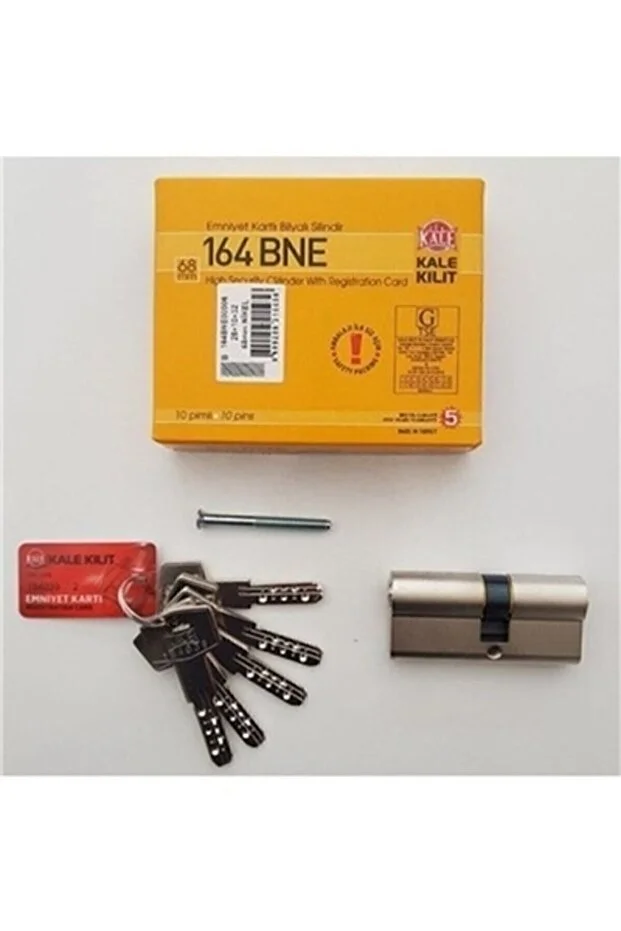 Çelik Kapı Kilidi 164 Bne Bilyalı Barel Emniyet Kartlı 5 Anahtarlı Kapı Göbeği